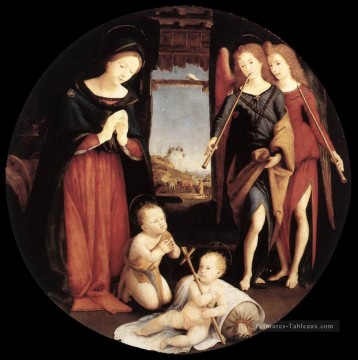 L’Adoration de l’Enfant Jésus Renaissance Piero di Cosimo Peinture à l'huile